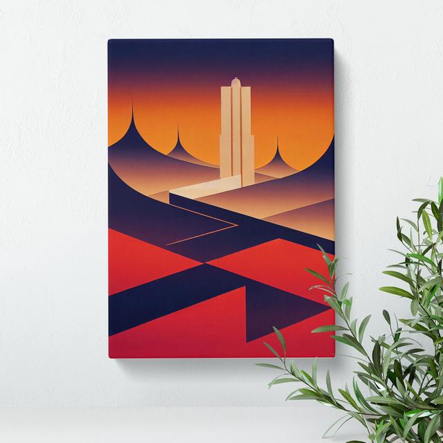 Art Deco City Skyline No.6 - Wrapped Canvas Print 17 Stories Size: 60cm H x 40cm W x 3cm D on Productcaster.