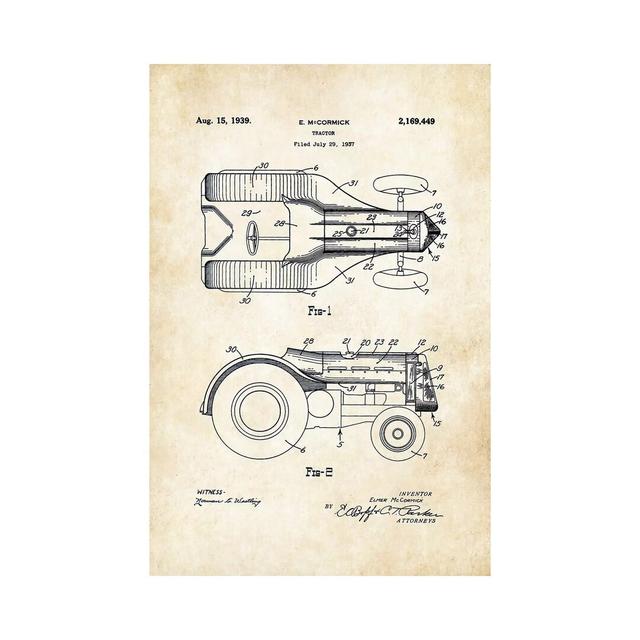 John Deere Tractor (1939) - Wrapped Canvas Graphic Art Borough Wharf Size: 66.04cm H x 45.72cm W x 3.81cm D on Productcaster.