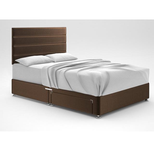 Ikin Divan Bed Base 17 Stories Storage Type: 2 Drawers, Size: Kingsize (5'), Colour: Mushroom on Productcaster.