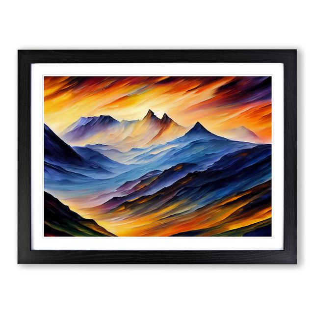 Mountain View Vol.2 Abstract - Picture Frame Painting Alpen Home Size: 34cm H x 46cm W x 2cm D, Frame Colour: Black Framed on Productcaster.