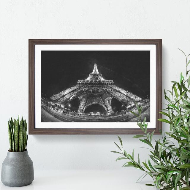 Eiffel Tower Vol.5 - Picture Frame Graphic Art East Urban Home Frame Option: Walnut Framed, Size: 36cm H x 48cm W x 2cm D on Productcaster.