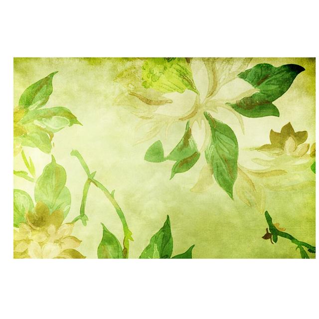 Green Blossoms Semi-Gloss Wallpaper Roll East Urban Home Size: 4.32m x 290cm, Material quality: Standard (110g/m²) on Productcaster.