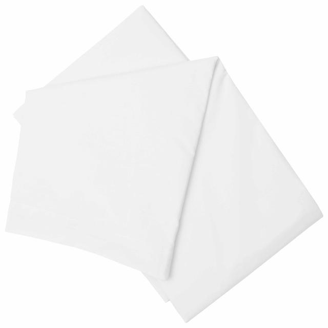 Plain Dye Brushed Cotton Flannelette Flat Sheet Belledorm Colour: White, Size: Kingsize (5') on Productcaster.