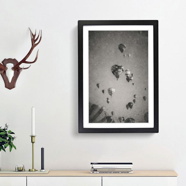 Taking a Hot Air Balloon Ride - Picture Frame Graphic Art Print East Urban Home Size: 65cm H x 48cm W x 2cm D, Frame Option: Black Framed on Productcaster.