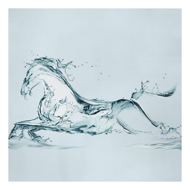 Glass Horse - Wrapped Canvas Graphic Art Gracie Oaks Format: Canvas 260g/m², Size: 120cm H x 120cm W on Productcaster.