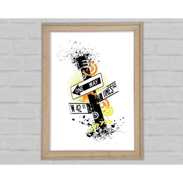 Funky Street Signs - Single Picture Frame Art Prints ClassicLiving Size: 118.9cm H x 84.1cm W x 1.5cm D on Productcaster.