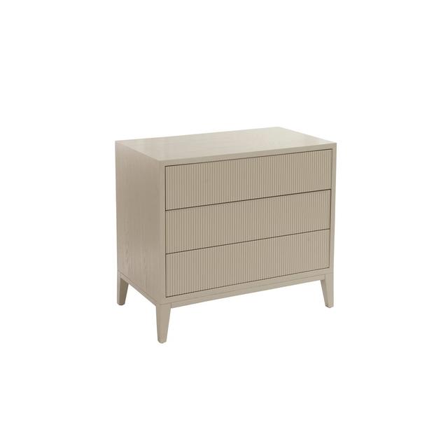 Eary 3 Drawer Bedside Table Ebern Designs Colour: Ceramic Grey on Productcaster.