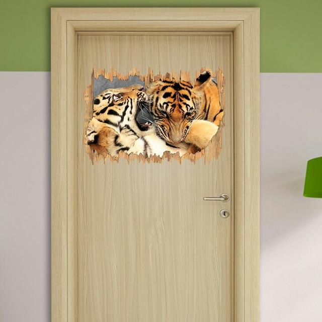 Wandtattoo Zwei junge Tiger beim Kämpfen East Urban Home on Productcaster.