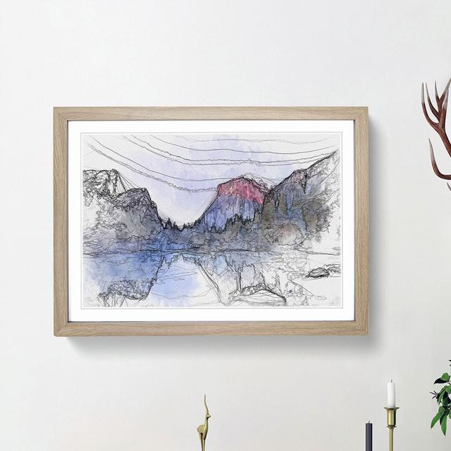 Lake in Yosemite National Park in Abstract - Picture Frame Graphic Art Print East Urban Home Frame Option: Oak Framed, Size: 27cm H x 36cm W x 2cm D on Productcaster.