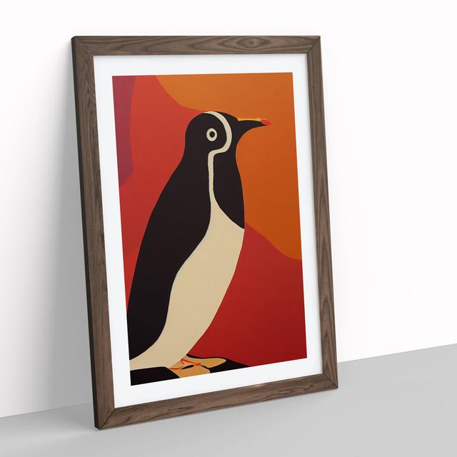 Penguin Abstract No.2 House of Hampton Matte Colour: No Matte, Size: 64cm H x 46cm W, Format: Walnut Frame on Productcaster.