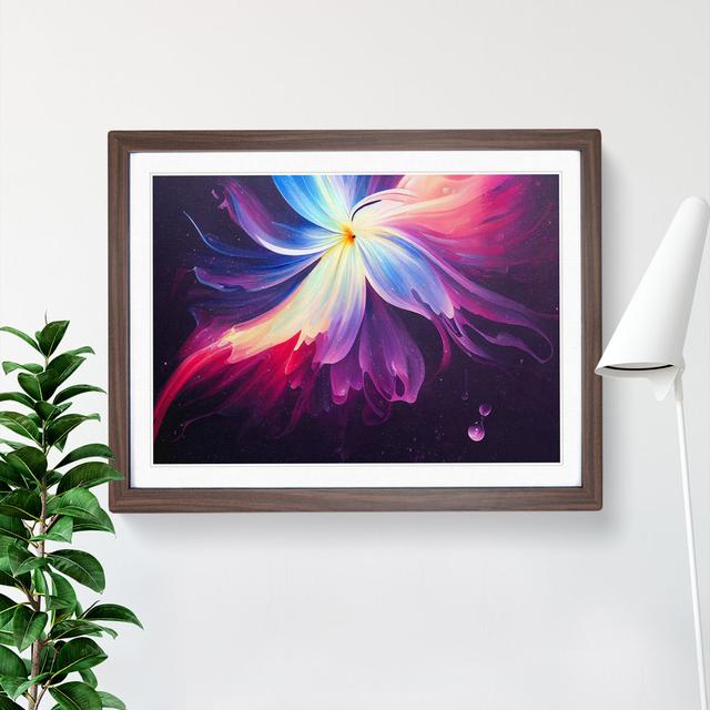 Amazing Modern Flower - Single Picture Frame Print 17 Stories Frame Colour: Walnut Framed, Size: 46cm H x 64cm W x 2cm D on Productcaster.