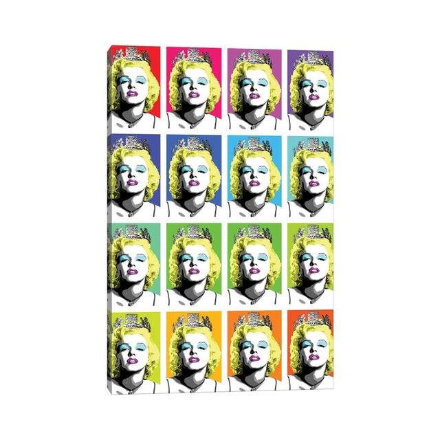 Queen Monroe X 16 by Gary Hogben - Print on Canvas George Oliver Format: Wrapped Canvas, Size: 66.04cm H x 45.72cm W x 1.91cm D on Productcaster.