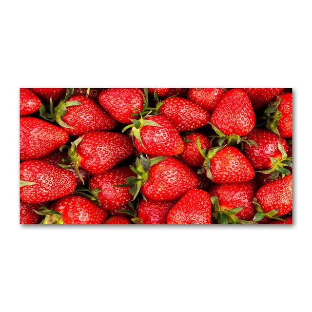 Strawberries - Print Ebern Designs Format: Canvas, Size: 50cm H x 100cm W x 2cm D on Productcaster.