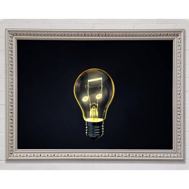 Musical Light Bulb Framed Print Bright Star Size: 42cm H x 59.7cm W on Productcaster.