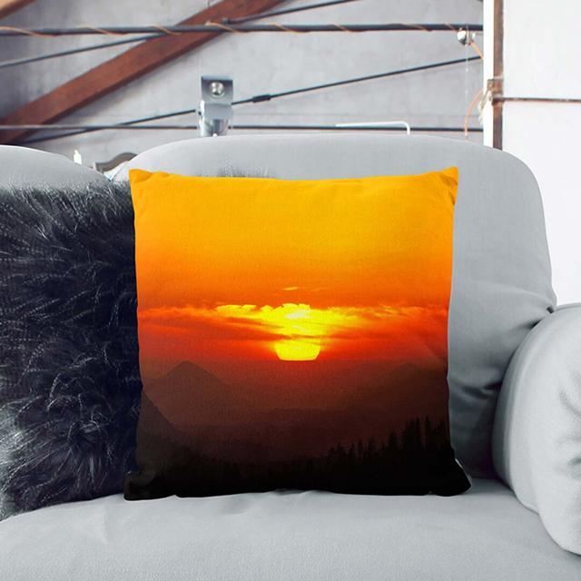 Sunset over Sequoia National Park Cushion with Filling East Urban Home Size: 55cm H x 55cm W x 20cm D, Backing Colour: White on Productcaster.