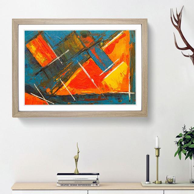 Abstract Art Painting Vol.164 by S.Johnson - Picture Frame Painting Print East Urban Home Size: 48cm H x 65cm W x 2cm D, Frame Option: Oak Framed on Productcaster.