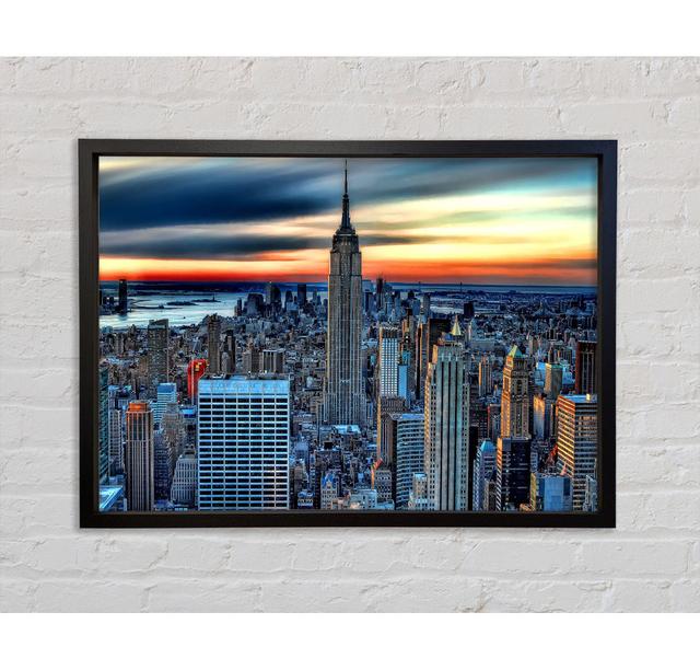 New York City On Top Of The World - Single Picture Frame Art Prints on Canvas Bright Star Size: 100cm H x 141.4cm W x 3.3cm D on Productcaster.