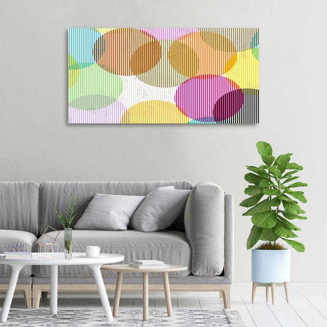 Colourful Circles - Wrapped Canvas Art Prints Metro Lane on Productcaster.