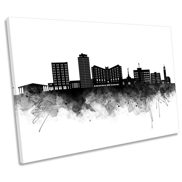 City Skyline - Wrapped Canvas Print Ebern Designs Size: 30.5cm H x 45.7cm W x 2cm D on Productcaster.