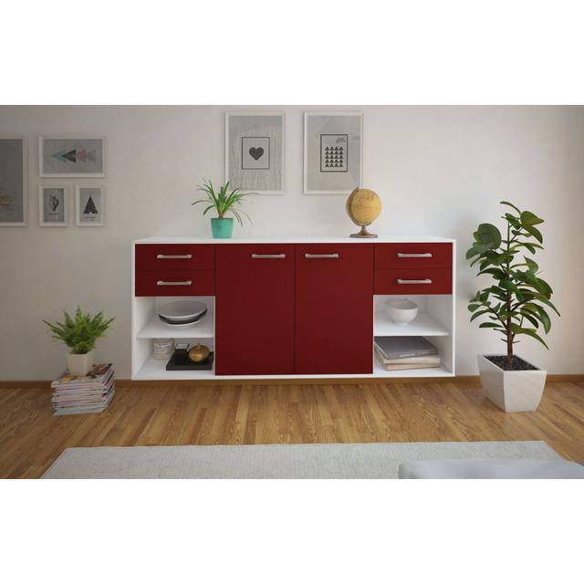 Sideboard Ebern Designs Farbe (Korpus/Front): Rot/Weiß on Productcaster.