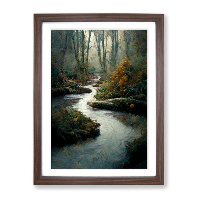 Forest Stream No.5 - Picture Frame Painting Alpen Home Frame Colour: Walnut, Size: 34cm H x 25cm W x 2cm D on Productcaster.