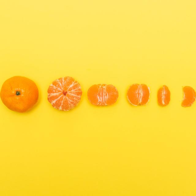 Gradual Peeling Of Tangerine - Wrapped Canvas Photograph Latitude Run Size: 51cm H x 51cm W x 3.8cm D on Productcaster.