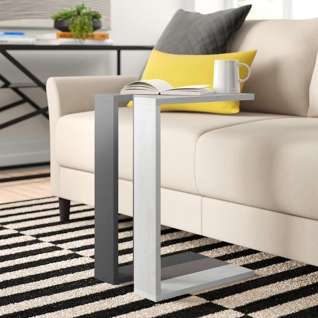 Madelyn Modern Compact C Shape Side Table Zipcode Design Colour: Anthracite/Light Mocha on Productcaster.