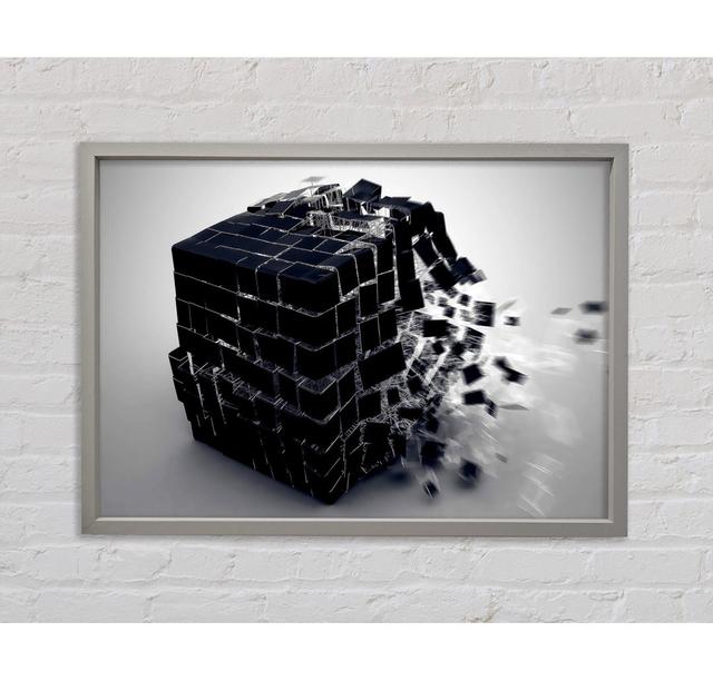 Exploding Cube Framed Print 17 Stories Size: 84.1cm H x 118.9cm W x 3.3cm D on Productcaster.