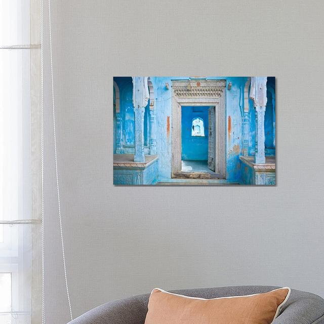 India Rajasthan Traditional House Entrance by Jaynes Gallery - Wrapped Canvas Art Prints Ebern Designs Size: 46cm H x 66cm W x 1.9cm D on Productcaster.