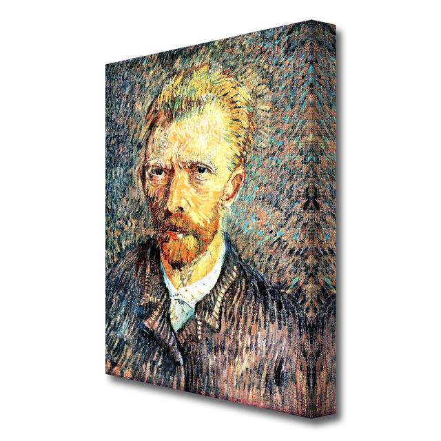 'Self Portrait in Brown Shirt' by Vincent Van Gogh Oil Painting Print on Wrapped Canvas East Urban Home Size: 81.3 cm H x 50.8 cm W on Productcaster.