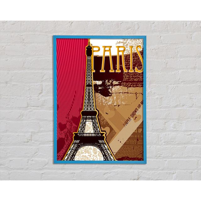 Eiffel Tower Love 4 - Single Picture Frame Art Prints Ophelia & Co. Size: 59.7cm H x 42cm W x 2cm D on Productcaster.