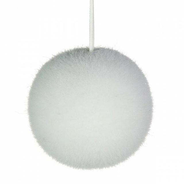 Bristly Snowball Bauble (Set of 3) The Seasonal Aisle Size: 10cm H x 10cm W x 10cm D on Productcaster.