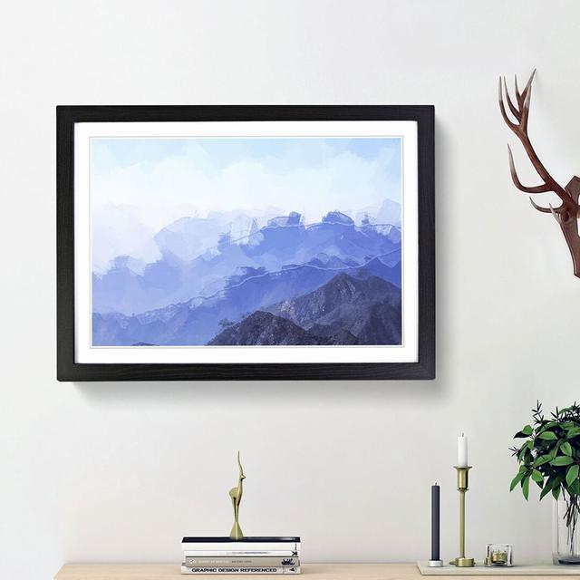 Fog over the Mountain Valleys in Abstract - Picture Frame Graphic Art Print East Urban Home Size: 36cm H x 48cm W x 2cm D, Frame Option: Black Framed on Productcaster.