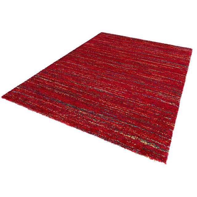 Chic Hochflor Teppich - Langflor Shaggy Flauschig Flokati für Wohnzimmer, Schlafzimmer - Rot Mint Rugs Teppichgröße: Rechteckig 120 x 170 cm on Productcaster.