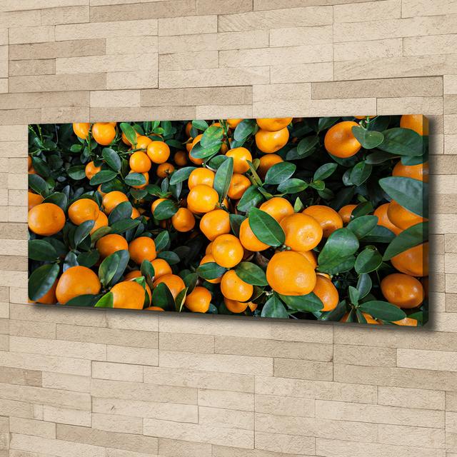 Tangerines - Unframed Photograph on Canvas Brayden Studio Size: 50cm H x 125cm W x 2cm D, Format: Canvas on Productcaster.