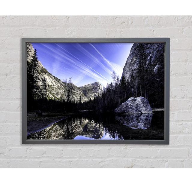 Mountain Lake Reflections - Single Picture Frame Art Prints Union Rustic Format: Light Grey Framed Canvas, Size: 59.7cm H x 84.1cm W x 3.3cm D on Productcaster.