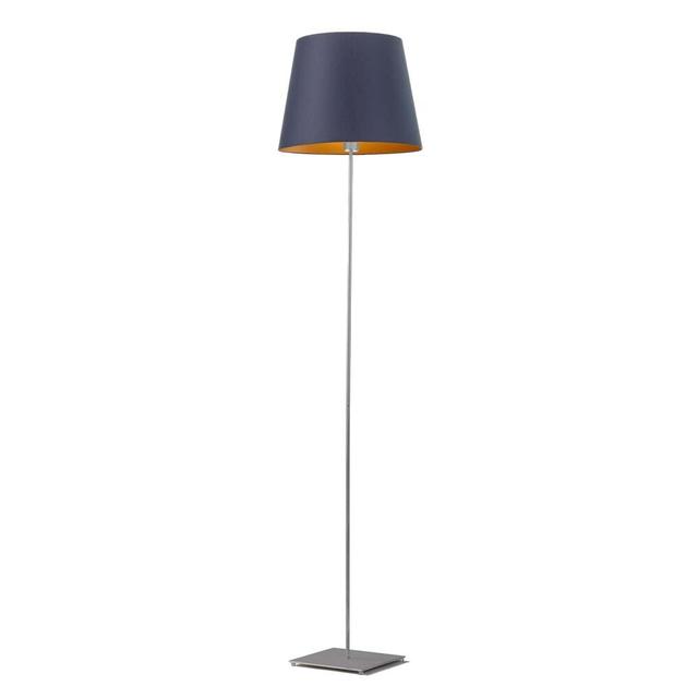 162,5 cm Stehlampe Eadith Ebern Designs Gestellausführung: Grau, Schirmfarbe: Dunkelgrau on Productcaster.