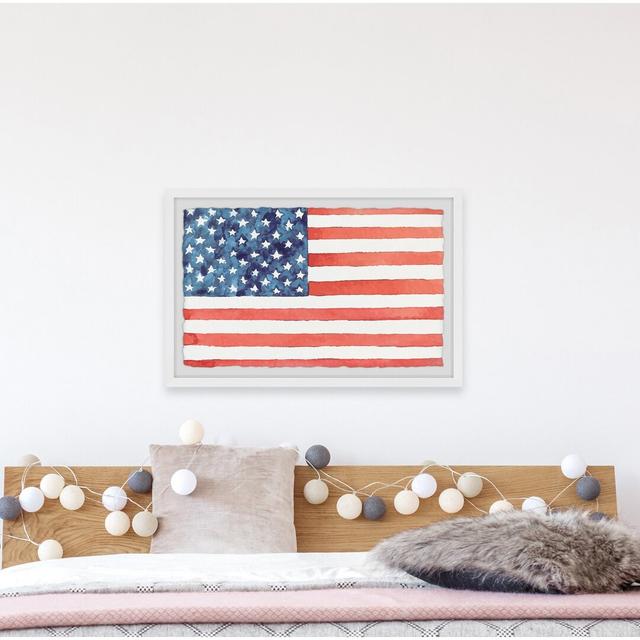 'Flag of America' - Picture Frame Graphic Art Print on Paper 17 Stories Size: 61cm H x 91cm W x 3.81cm D on Productcaster.