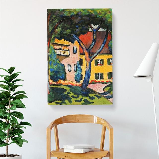 House in Tagersee by August Macke - Wrapped Canvas Painting East Urban Home Size: 76cm H x 50cm W x 3cm D on Productcaster.