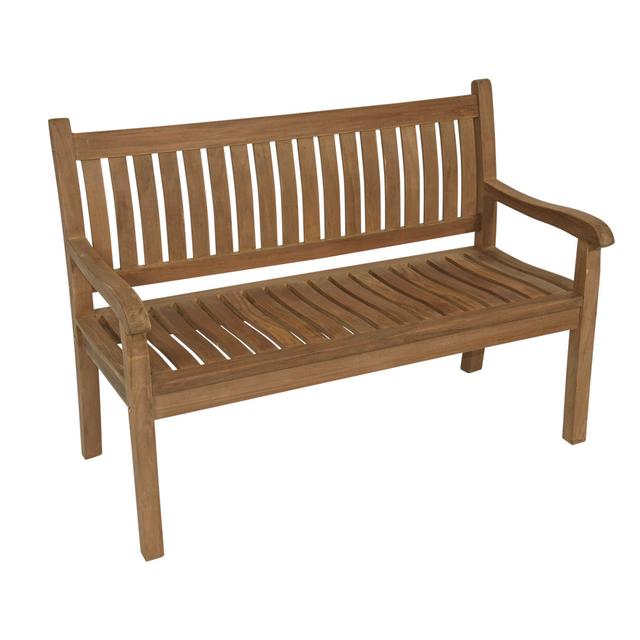 Bench Teak Curved Back 150Cm Ophelia & Co. Size: 92cm H x 150cm W x 65cm D on Productcaster.