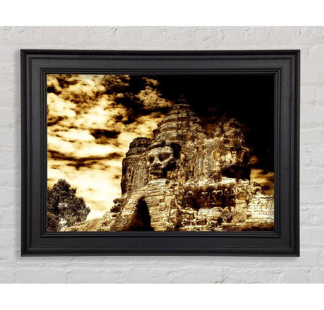 The Buddha King Of Angkor Wat Cambodia - Single Picture Frame Art Prints Union Rustic Size: 29.7cm H x 42cm W x 8cm D on Productcaster.