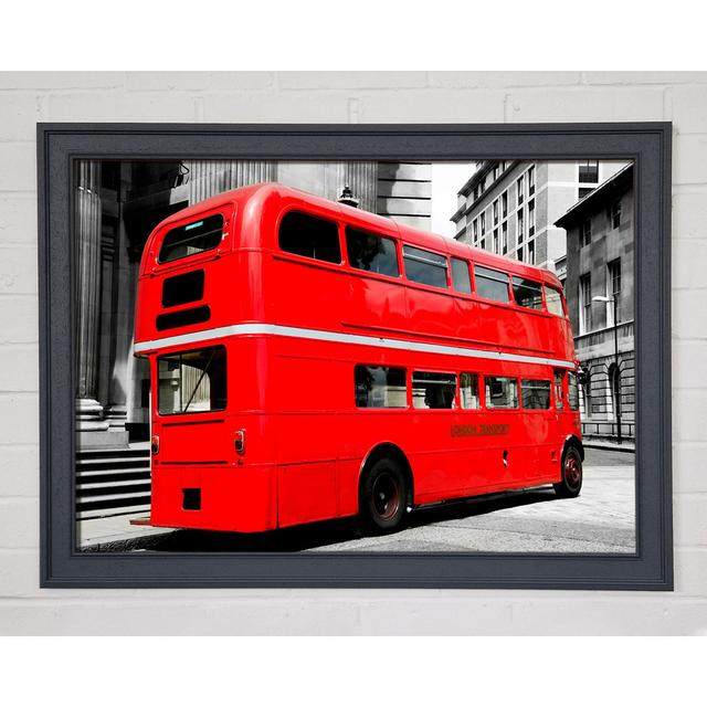 Londoner roter Doppeldeckerbus - Einzelner Bilderrahmen Kunstdrucke Brayden Studio Größe: 84,1 cm H x 118,9 cm B x 1,5 cm T on Productcaster.