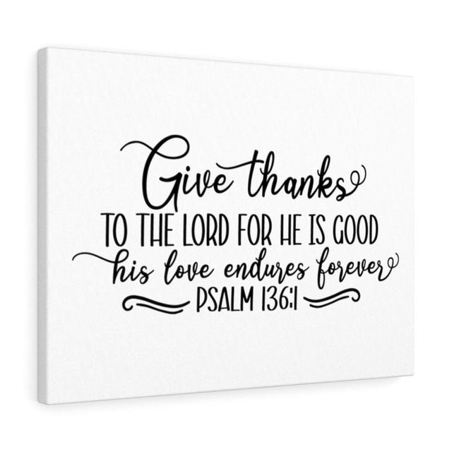 The Lord For He Is Good - Wrapped Canvas Print Blue Elephant Size: 61cm H x 76cm W on Productcaster.