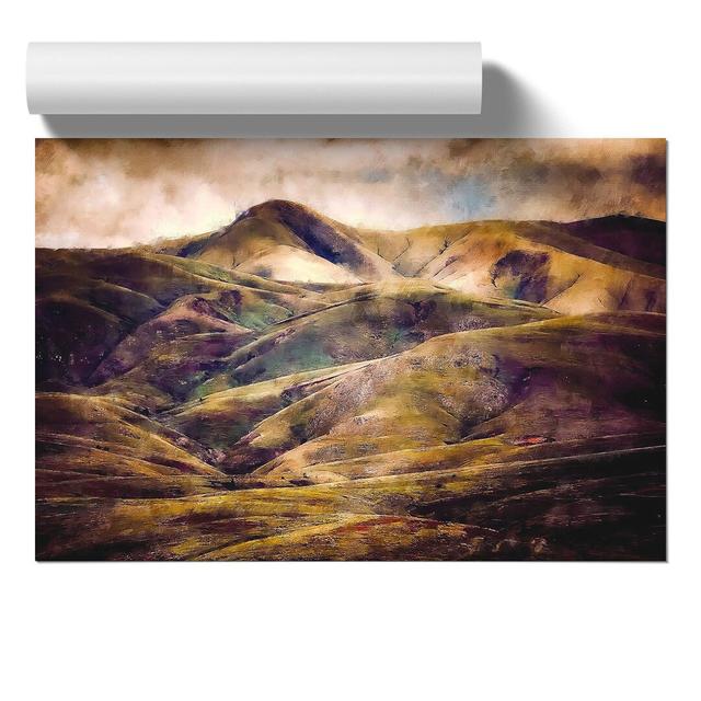 The Hills And Mountains Of Iceland - No Frame Print East Urban Home Size: 21cm H x 30cm W x 0.1cm D on Productcaster.