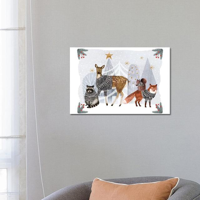 Cozy Christmas Collection A by Victoria Borges - Wrapped Canvas Graphic Art The Seasonal Aisle Size: 45.72cm H x 66.04cm W x 1.91cm D on Productcaster.