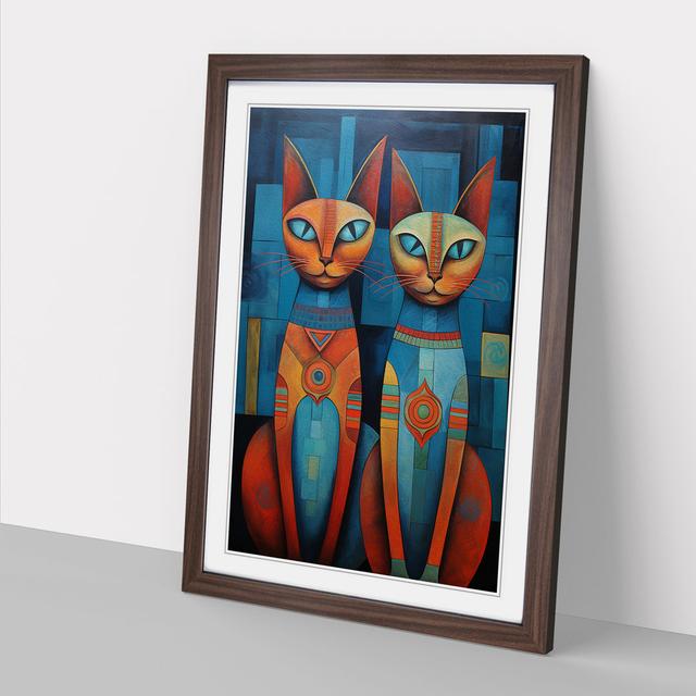 XYZ-FRM-V1223-619 Single Picture Frame Art Prints on Wood Latitude Vive Format: Walnut Framed, Size: 64cm H x 46cm W on Productcaster.