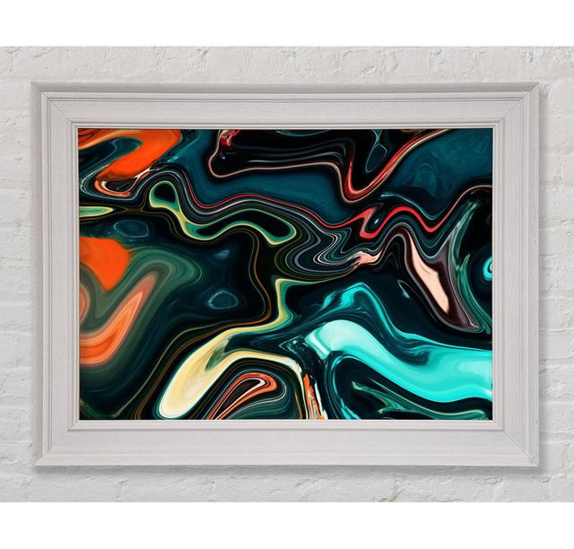 Liquid Metal Vivid Melt Framed Print Ivy Bronx Size: 29.7cm H x 42cm W x 8cm D on Productcaster.