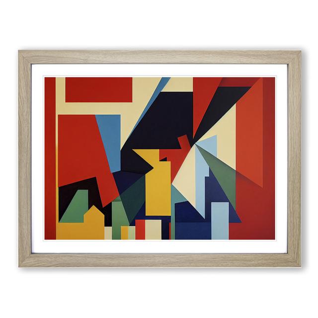 Suprematism Modern Art Vol.5 Abstract - Picture Frame Graphic Art Metro Lane Size: 25cm H x 34cm W x 2cm D, Frame Colour: Oak on Productcaster.