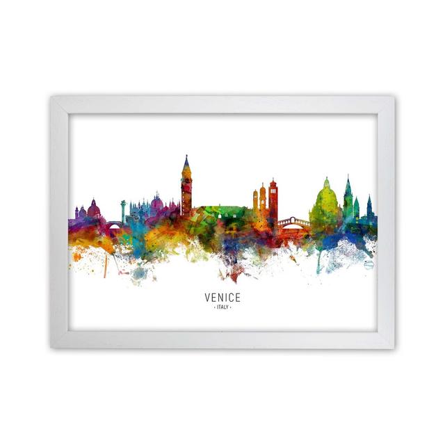 Venice Italy Skyline by Michael Tompsett - Print Ebern Designs Size: 64cm H x 88cm W x 3cm D, Format: White Framed on Productcaster.