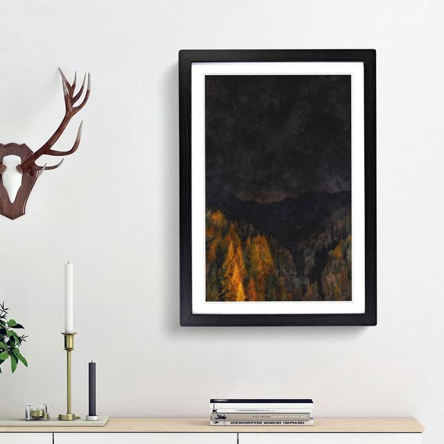 Forest at Night Abstract - Picture Frame Painting Print East Urban Home Frame Option: Black Framed, Size: 63cm H x 45cm W x 2cm D on Productcaster.